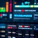 Tela de software de mixagem com equalizadores